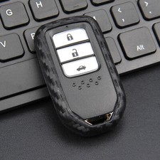 Silicone Carbon Fibre Car Smart Key Case Cover For Honda Accord Civic CR-V HR-V