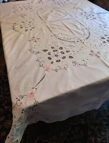 Large vintage hand applique - vintage,