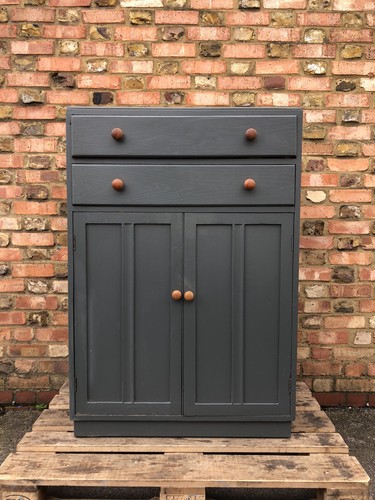 Vintage cupboard with 2 - with,