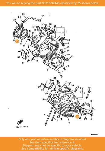 Yamaha ring 93210 92448 - o-ring,, oem