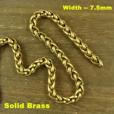 Solid Brass Snake / O shaped / Flat Curb Chain Bag Wallet Fob Chain Key Chains
