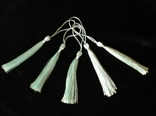 Pale blue craft tassels - 5,