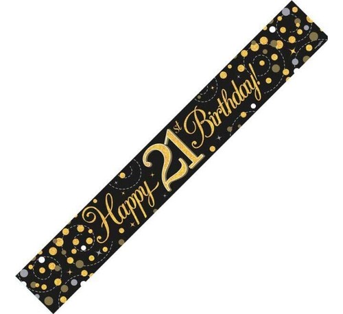 21st black gold birthday - black,