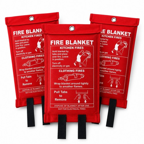 Fire blanket pack of 3 - blanket, 1m