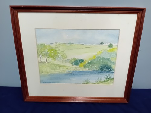 Watercolour landscape framed - landscape,