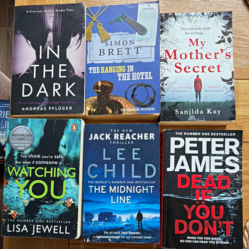 Crime thriller paperbacks - 6x,