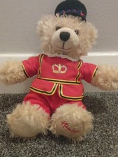Vintage plush ~ HAMLEYS  Beefeater teddy bear London British ceremonial uniform