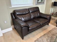 DFS Brown Leather sofa in