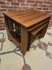 Mid Century Teak Nest Of 3 Tables 1960's  Vintage Style Side Tables