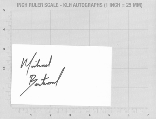 Michael bentwood hand signed - bentwood,