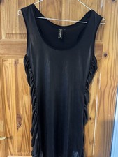 NEW Black Stretchy Wet Look Mini Dress Next Runway Size 12 *smoke & Pet Free