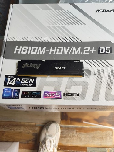 New arock h610 mobo - with, 16gb
