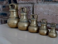 Set of 5 Vintage Brass Bell