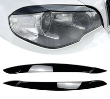 Gloss black headlight eyebrow - black,