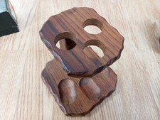 3 pipe carved wooden pipe