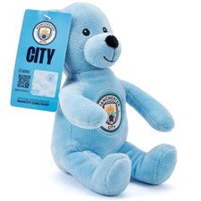 Manchester City Bear Soft Plush Teddy Mascot Beanie Man MC FC Gift Present Toy