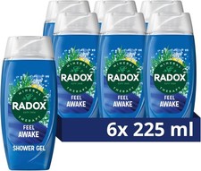 Radox Feel Awake 2-in-1 Body Wash & Shampoo 225ml x6