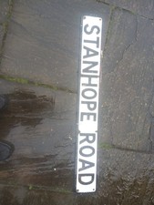 Vintage Steel Road Sign With