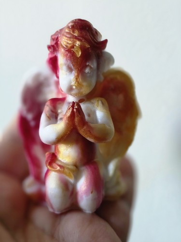 Handmade resin praying angel - resin,