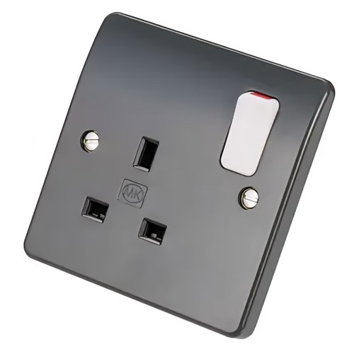 Single switched socket grey - mk,