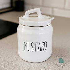 Mustard Pot with Lid & Spoon