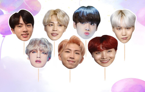 Bts boys cupcake toppers - bts,