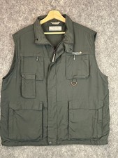 Regatta Mens Gilet XL Green Outdoor Utility Fishing Waistcoat Multi Pocket Vest