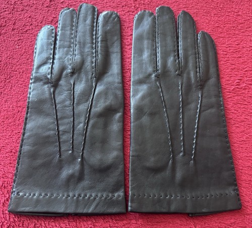 Mens black leather gloves - gloves,