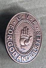 Ulster Volunteer Force . For God And Ulster Bronze Coloured Badge U.V.F. 