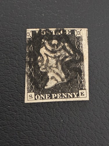 Great britain black letter - 1d,