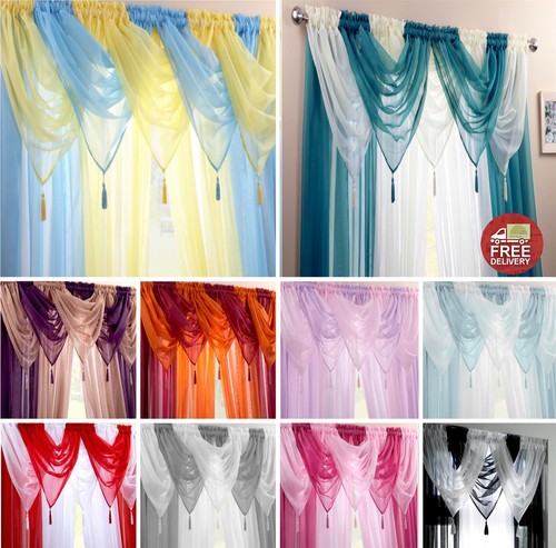 Voile curtain swag swags drape - swag,
