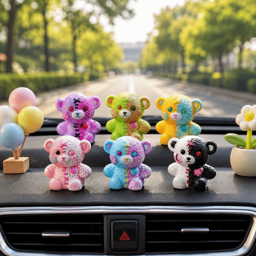 6pcs resin wounded bear - 6pcs,