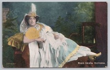 Vesta Victoria postcard, Grand Series, Edwardian hand-tinted, theatrical