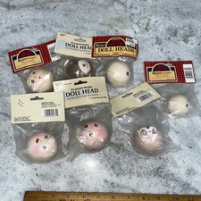 Lot Of 7 VTG Round Wooden Doll