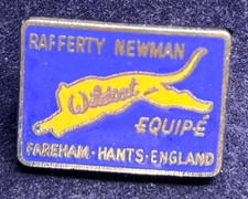 RARE VINTAGE RAFFERTY NEWMAN WILDCAT EQUIPE LAMBRETTA VESPA SCOOTERS PIN BADGE