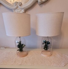 2 x Next botanical table lamps