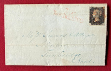 1840 penny black on - qv,