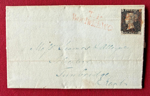 1840 penny black on - 1840, qv