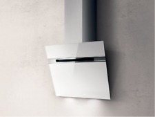 Elica Ascent/Stripe 60cm Wall Mounted Chimney Cooker Hood, White Glass
