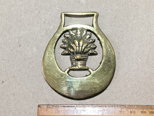 VINTAGE CAST BRASS HORSE BRASS