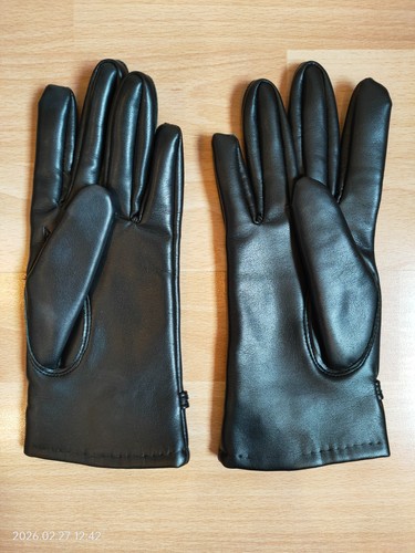 Ladies faux leather black - faux,