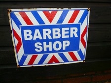 ENAMEL SIGN,BARBERS SHOP SIGN