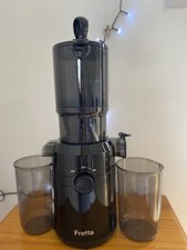 Fretta Cold Press Juicer Machines,108MM Slow Masticating  Whole Fruits V1 Black