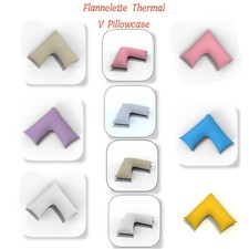 V Shaped Pillowcase 100%Brushed Cotton Flannelette Thermal V P.Cover (74cmx34cm)