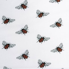 Bees on White Stretch Jersey