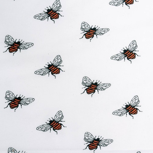 Bees white stretch jersey - on,