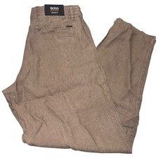 BOSS Men's 100% Linen Trousers