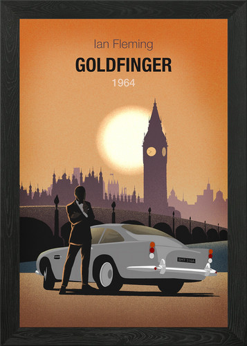Goldfinger movie framed - framed, wall
