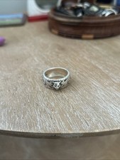 Gucci Feline Head Arabesque Sterling Silver Ring Size 20 men’s