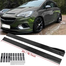 2M Side Skirt Splitter Spoiler Extension Panel Body Kit For Vauxhall Corsa III D